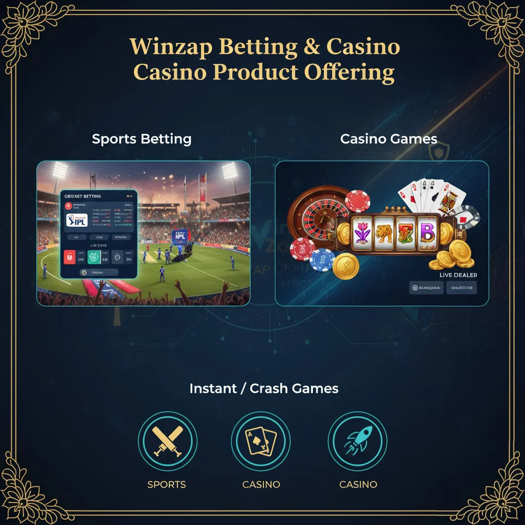 Winzap Betting & Casino Product Offering